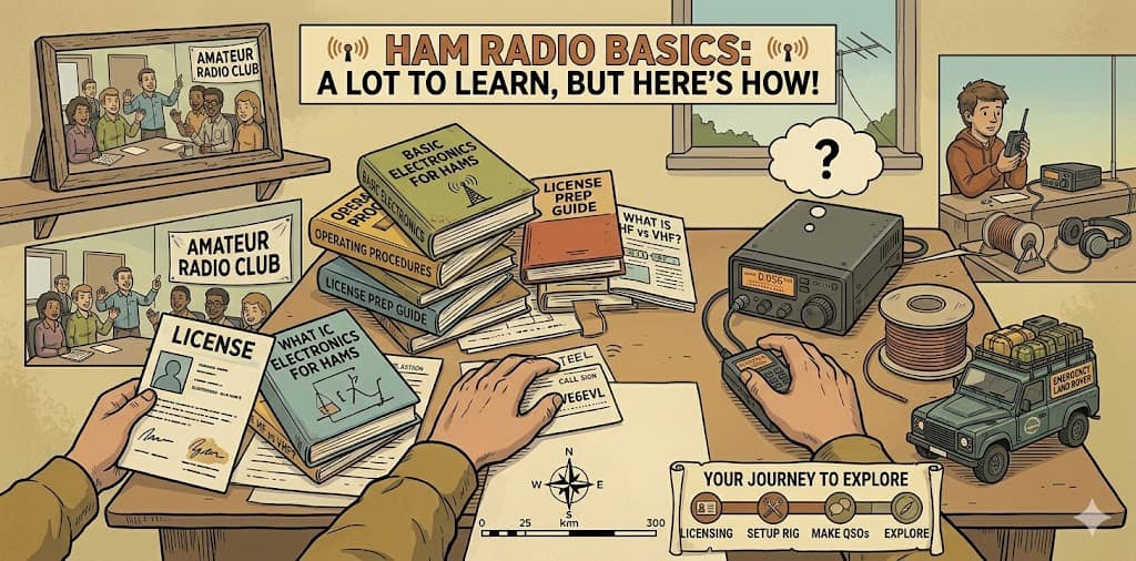 An image showing that learning radio can be overwhelming but there is help!